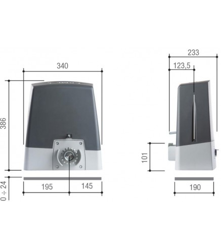 Napęd/siłownik Came Bkx12Agm Brushless Do 1200Kg Bram Przesuwnych