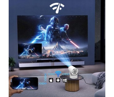 Mini Projektor Android Wifi Rzutnik Full Hd Bluetooth Z Baterią Zenwire K400