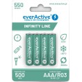 Akumulatorki Aaa / R03 Ni-Mh Everactive 550Mah Infinity Line 3000 Cykli (Blister 4 Szt.)