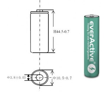 Akumulatorki Aaa / R03 Ni-Mh Everactive 550Mah Infinity Line 3000 Cykli (Blister 4 Szt.)